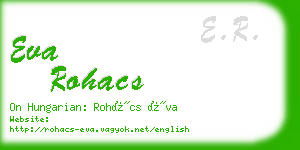 eva rohacs business card